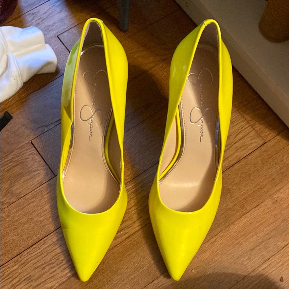 Jessica Simpson Neon Yellow Stiletto Heels